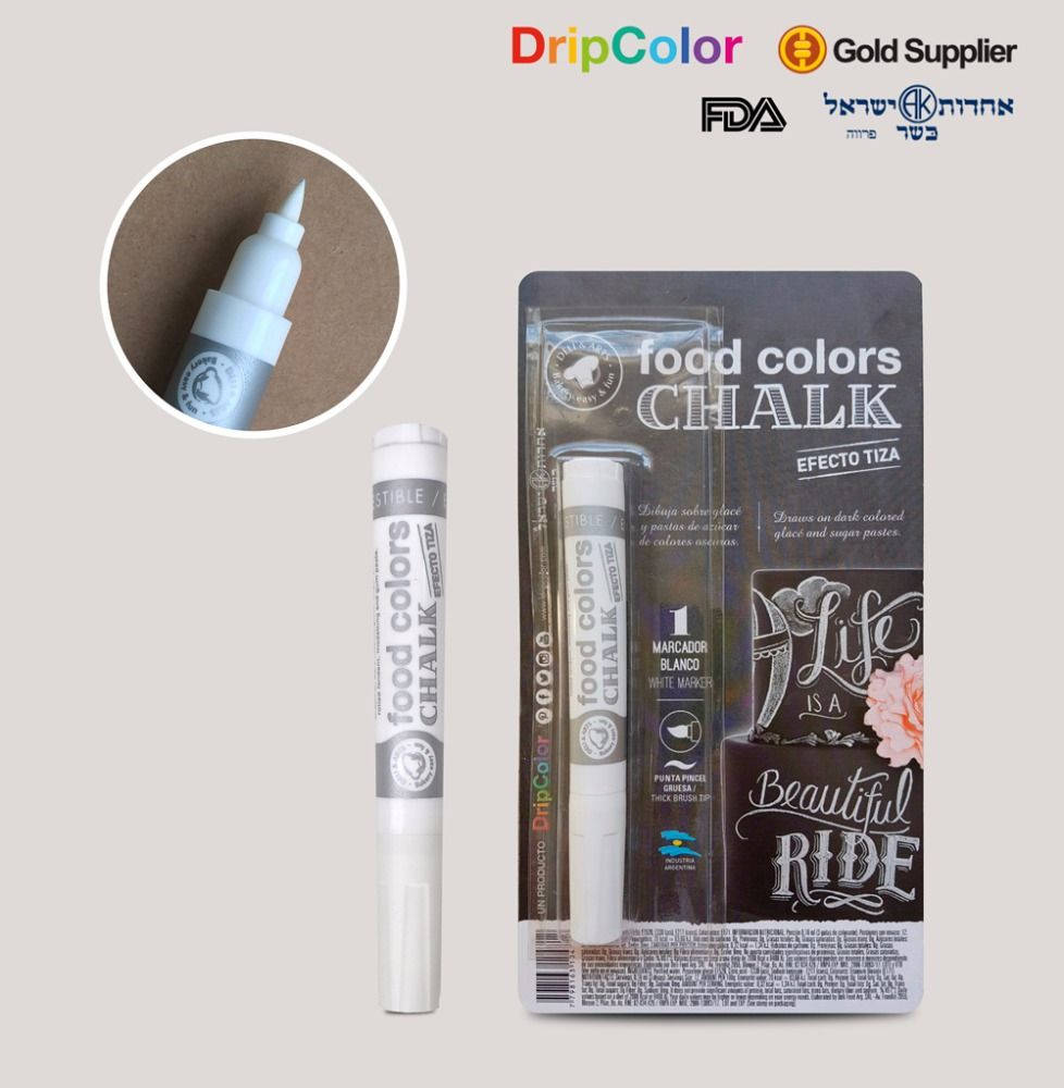 White Edible Chalk Pen by Dripcolor  Bee's Baked Art Supplies and Artfully  Designed Creations